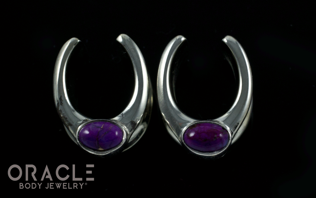 1/2" (12.5mm) White Brass Saddles with Copper Purple Turquoise