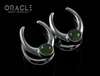 1/2" (12.5mm) White Brass Saddles with Nephrite Jade