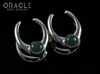1/2" (12.5mm) White Brass Saddles with Nephrite Jade