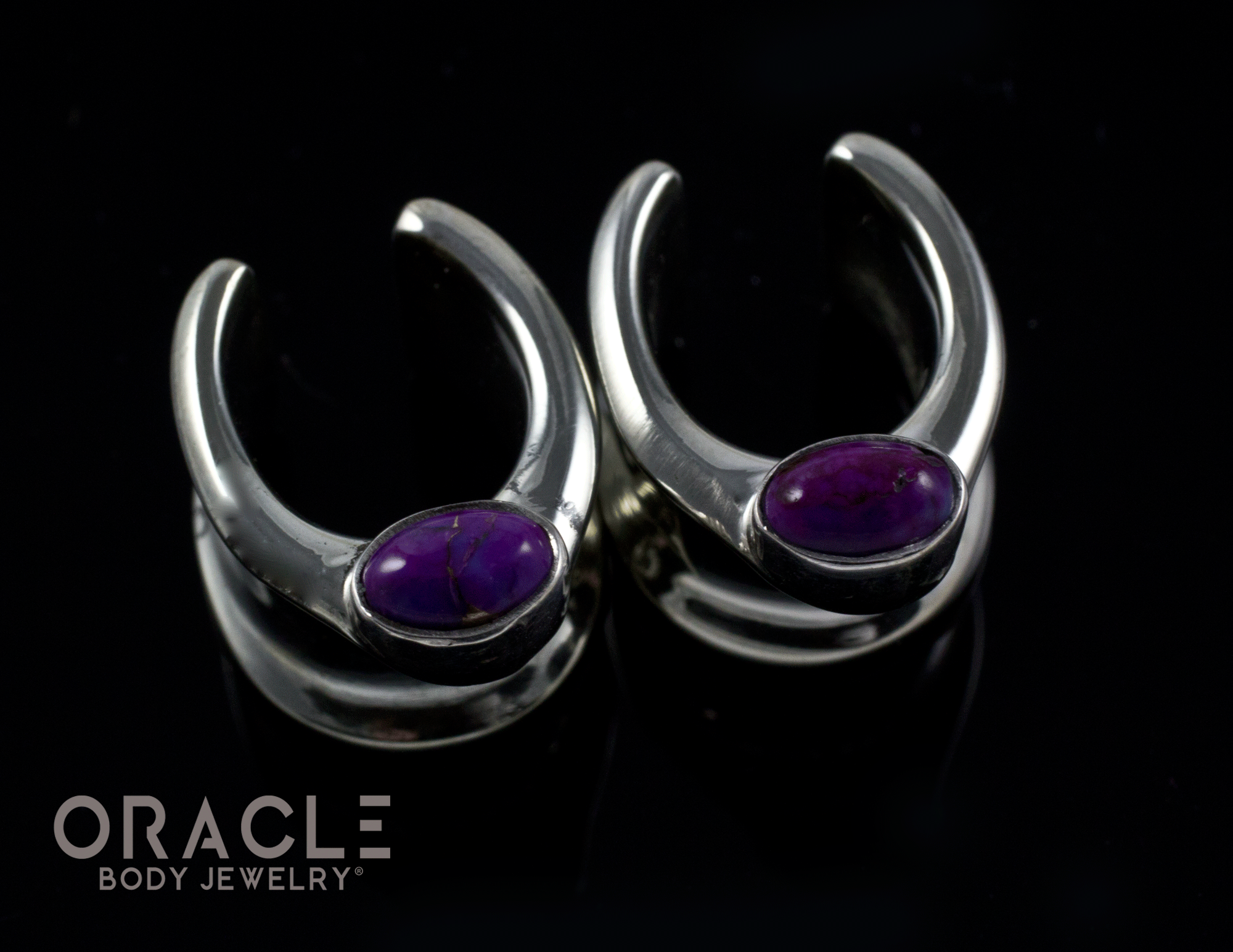 1/2" (12.5mm) White Brass Saddles with Copper Purple Turquoise
