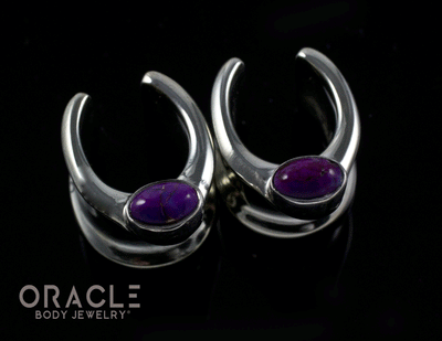 1/2" (12.5mm) White Brass Saddles with Copper Purple Turquoise