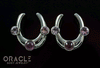 1/2" (12.5mm) White Brass Saddles with Tourmalines