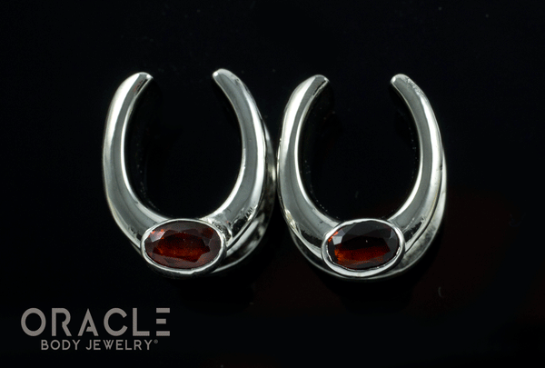 1/2" (12.5mm) White Brass Saddles with Faceted Citrine
