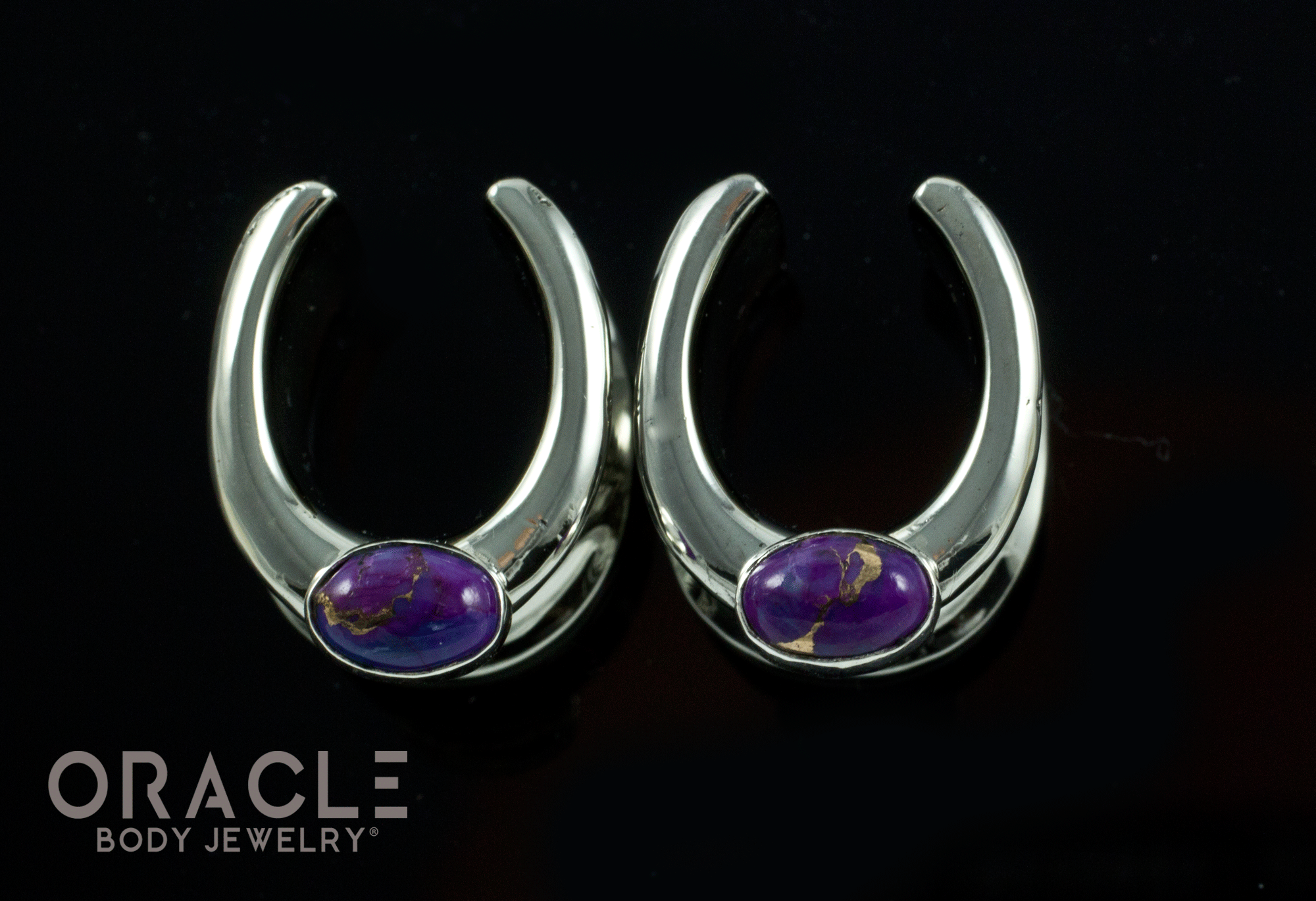 1/2" (12.5mm) White Brass Saddles with Copper Purple Turquoise