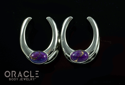 1/2" (12.5mm) White Brass Saddles with Copper Purple Turquoise