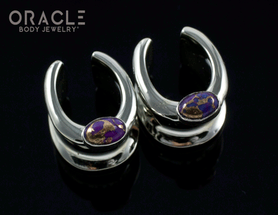 1/2" (12.5mm) White Brass Saddles with Copper Purple Turquoise