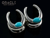1/2" (12.5mm) White Brass Saddles with Turquoise