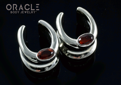 1/2" (12.5mm) White Brass Saddles with Faceted Citrine