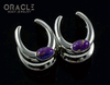 1/2" (12.5mm) White Brass Saddles with Copper Purple Turquoise