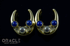 5/8" (16mm) Brass Saddles with Pyrite and Lapis
