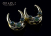 5/8" (16mm) Brass Saddles with Nephrite Jade