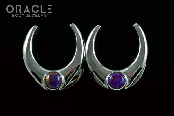 5/8" (16mm) White Brass Saddles with Copper Purple Turquoise