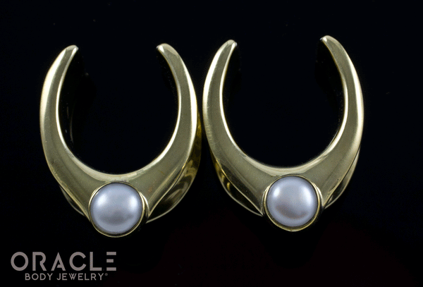 3/4" (19mm) Brass Saddles with Pearls