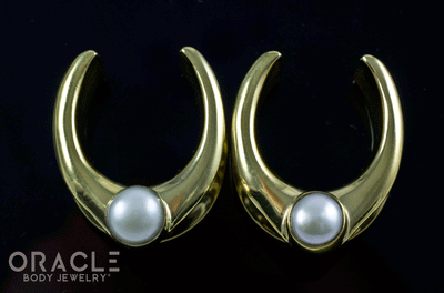 3/4" (19mm) Brass Saddles with Pearls