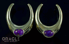 3/4" (19mm) Brass Saddles with Copper Purple Turquoise