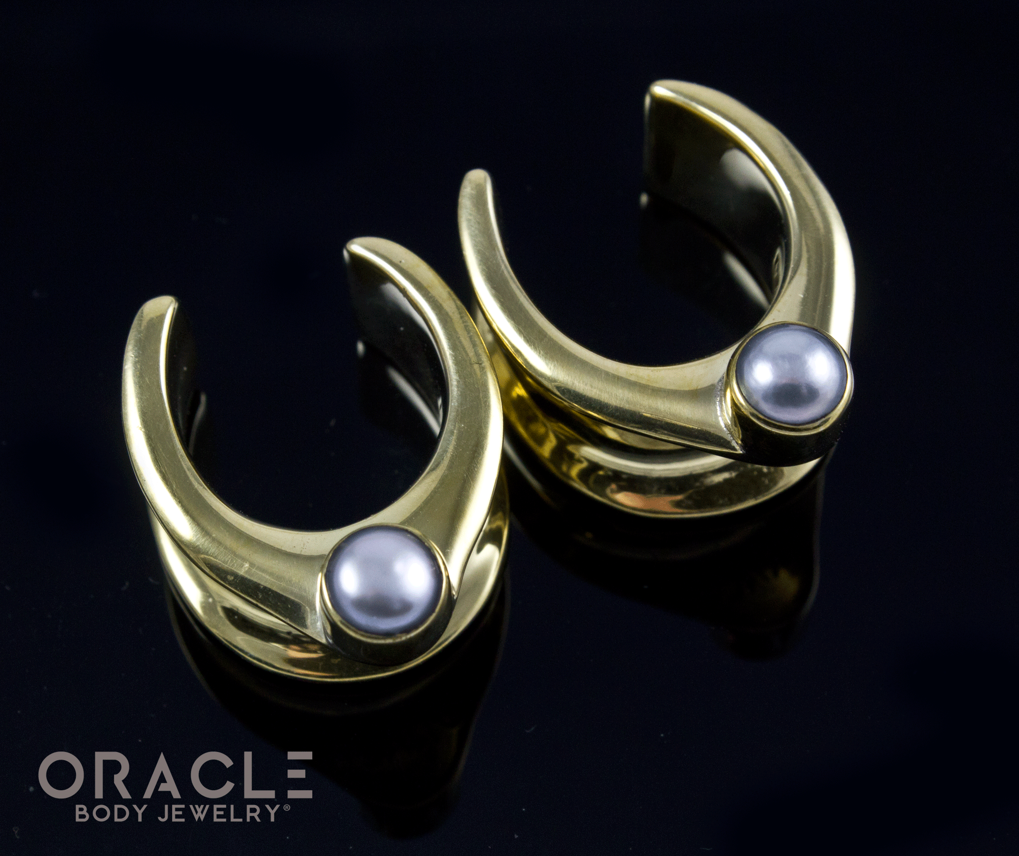 3/4" (19mm) Brass Saddles with Pearls