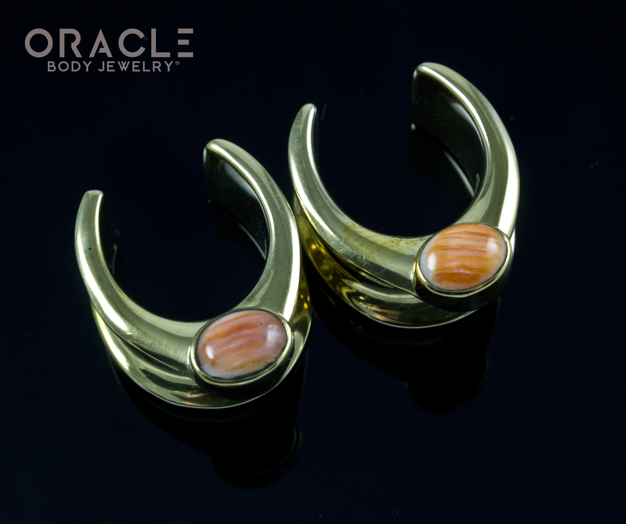 3/4" (19mm) Brass Saddles with Spiny Oyster Shell