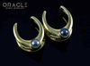 3/4" (19mm) Brass Saddles with Black Pearls