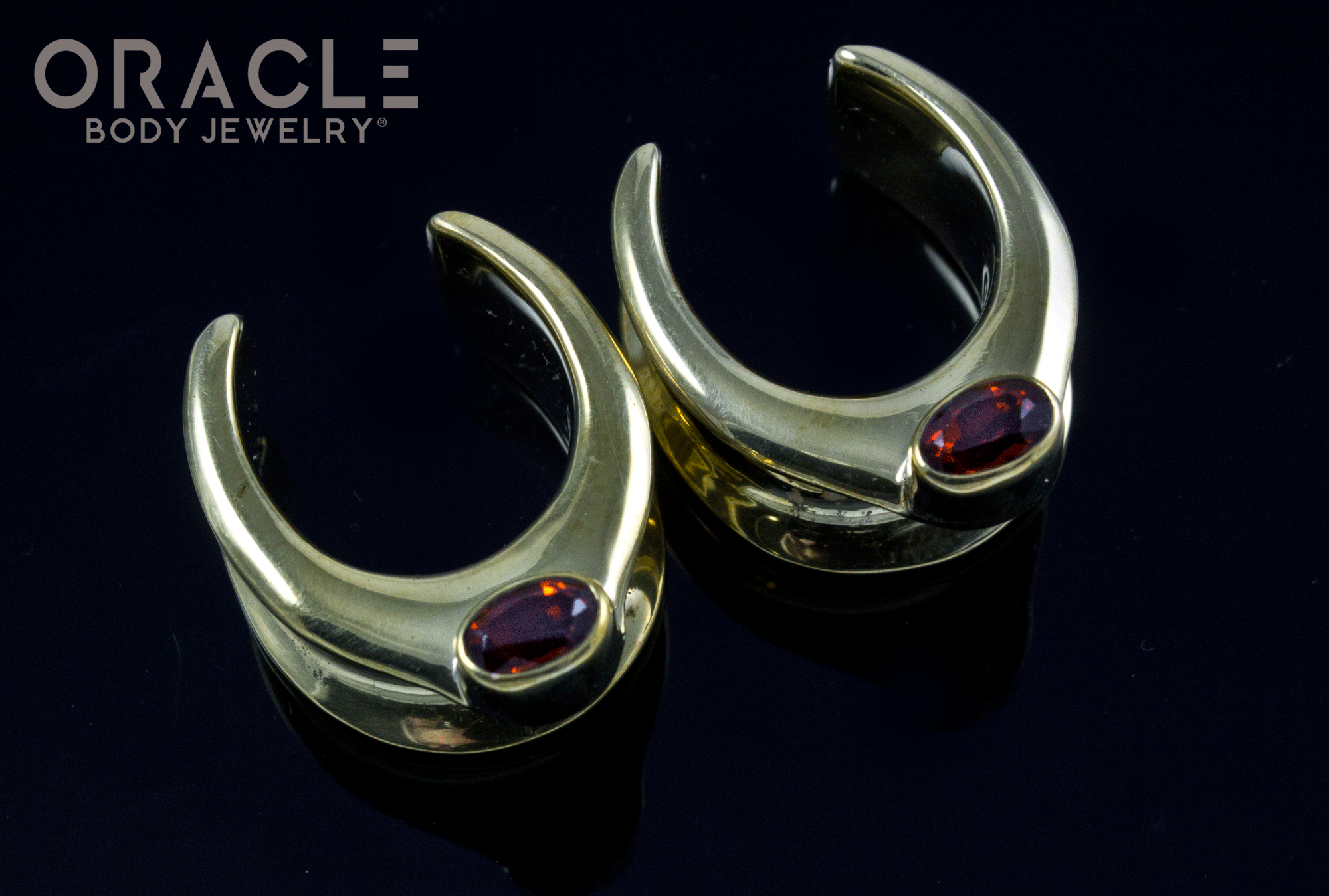 3/4" (19mm) Brass Saddles with Faceted Citrine
