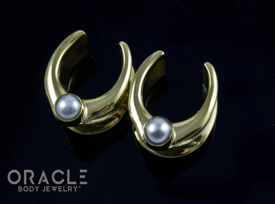3/4" (19mm) Brass Saddles with Pearls