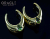 3/4" (19mm) Brass Saddles with Peridot