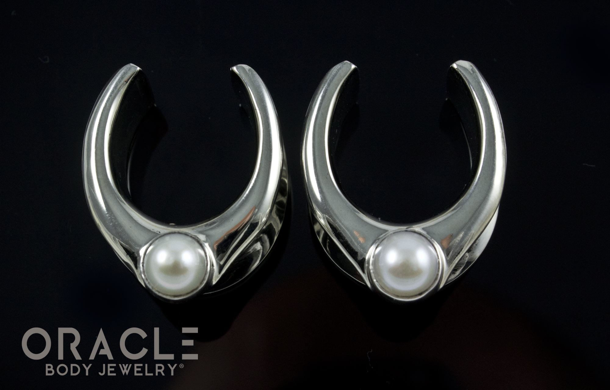 3/4" (19mm) White Brass Saddles with Pearls