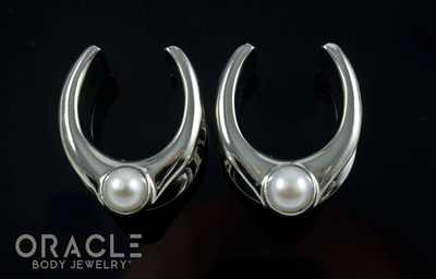 3/4" (19mm) White Brass Saddles with Pearls
