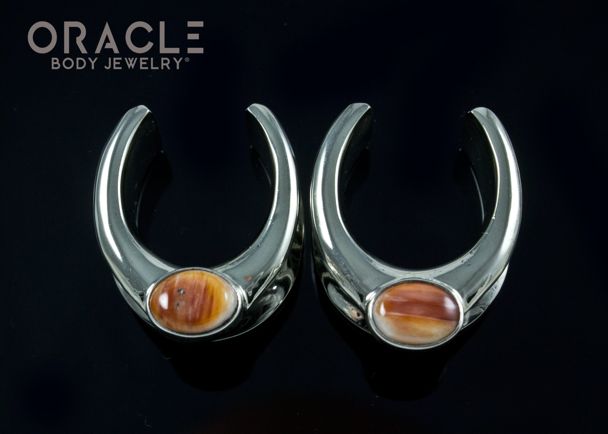 3/4" (19mm) White Brass Saddles with Spiny Oyster