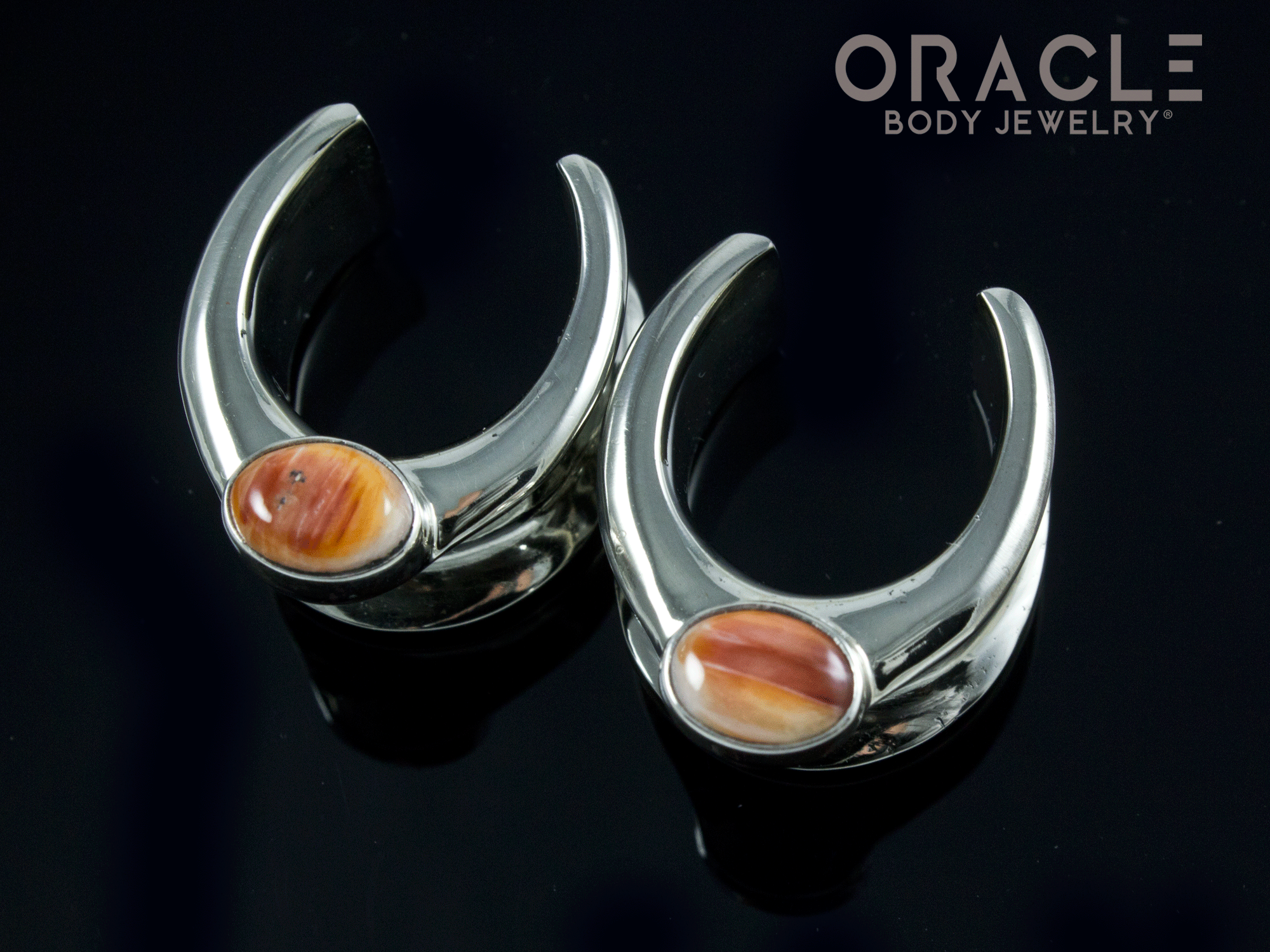 3/4" (19mm) White Brass Saddles with Spiny Oyster