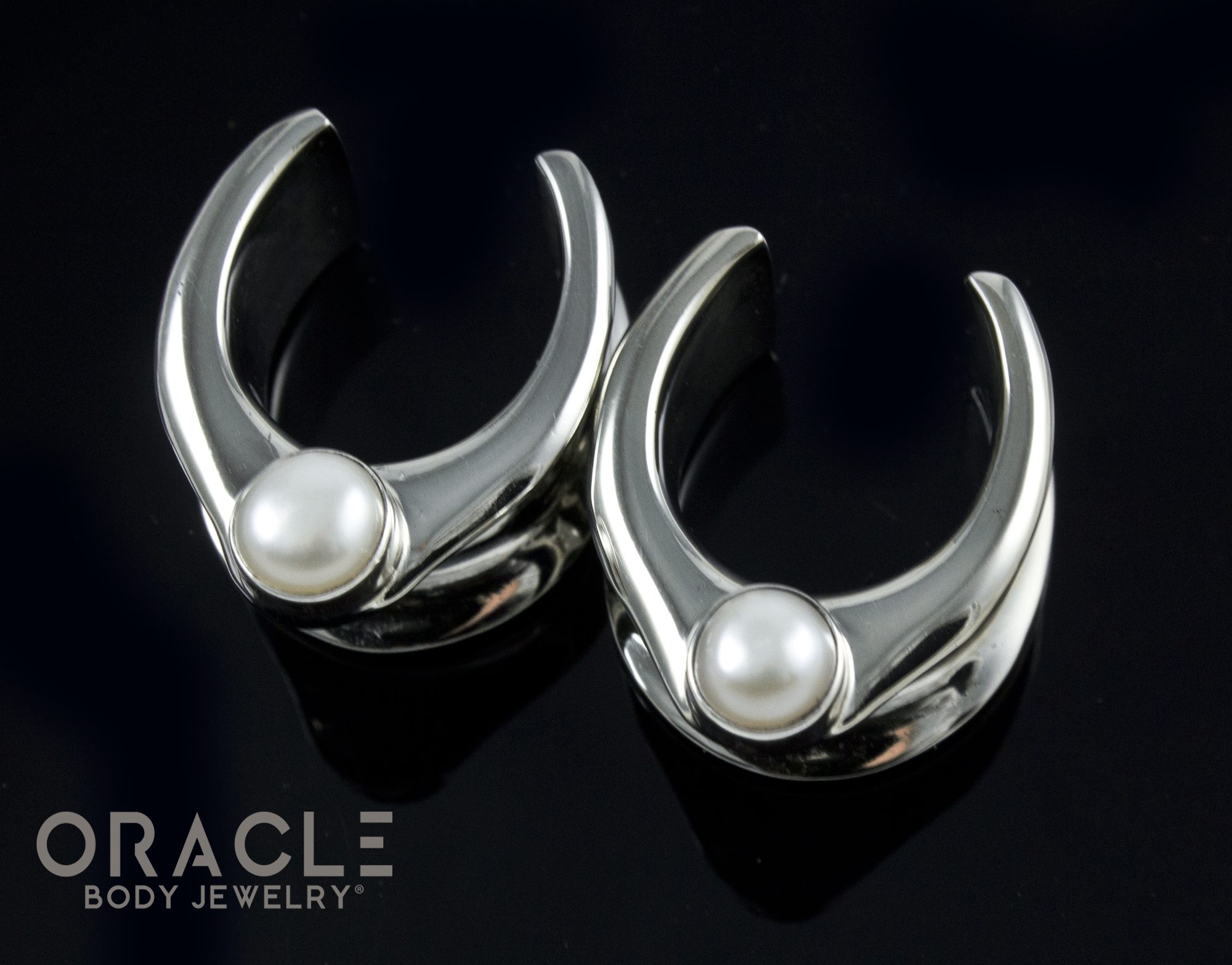 3/4" (19mm) White Brass Saddles with Pearls