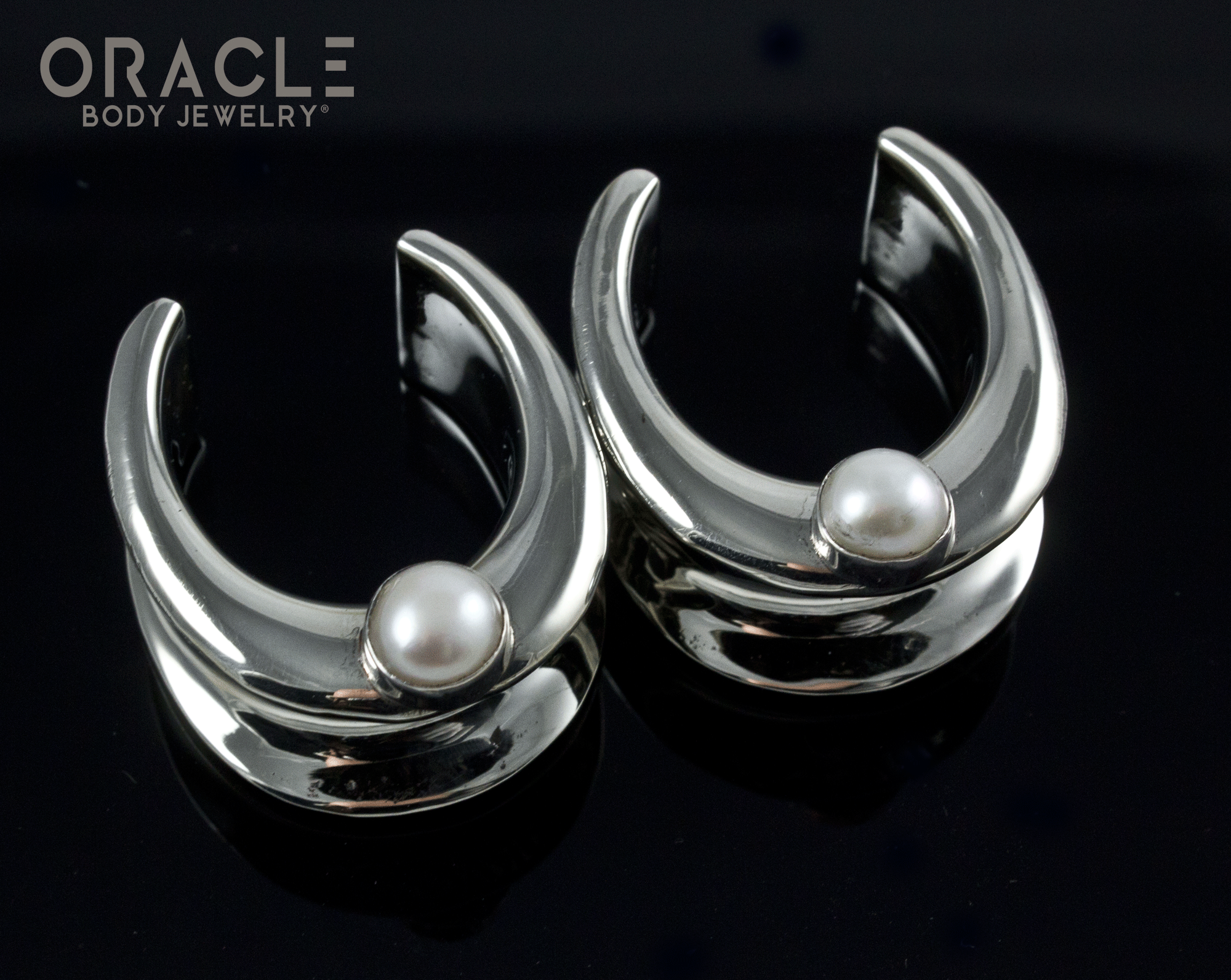 7/8" (22mm) White Brass Saddles with Pearls