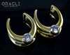 1" (25mm) Brass Saddles with Large Cubic Zirconia