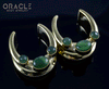 1" (25mm) Brass Saddles with Nephrite Jade