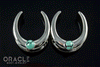 1" (25mm) White Brass Saddles with Natural Turquoise