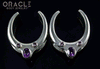 1-1/4" (32mm) White Brass Saddles with Amethyst