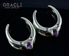 1-1/4" (32mm) White Brass Saddles with Amethyst