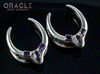 1-1/4" (32mm) White Brass Saddles with Faceted Amethyst