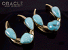1-1/2" (38mm) Brass Saddles with Amazonite and Faceted Natural Turquoise