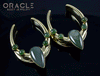 1-1/2" (38mm) Brass Saddles with Nephrite Jade