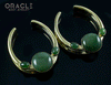 1-3/4" (44mm) Brass Saddles with Nephrite Jade