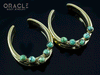 1-3/4" (44mm) Brass Saddles with Natural Turquoise