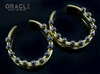 2" (51mm) Brass Saddles with Black Pearls