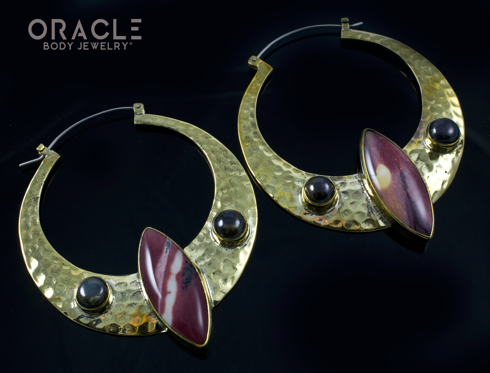 Brooklyn with Mookaite and Black Pearls