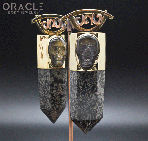 Zuul Weights with Fireworks Obsidian and Golden Obsidian Skulls