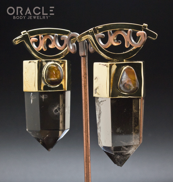 Zuul Weights with Smoky Quartz and Fire Agate Accents