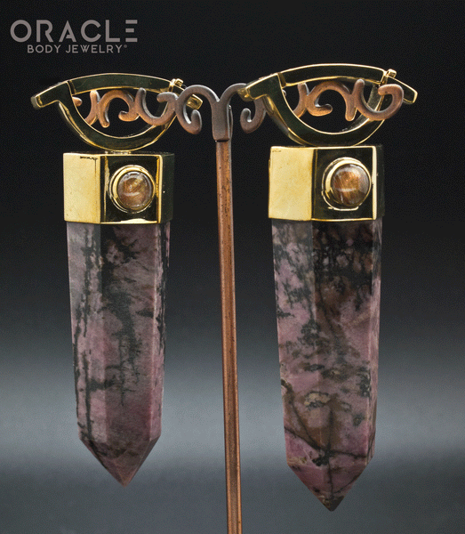 Zuul Weights with Rhodonite and Red Rutilated Quartz Accents