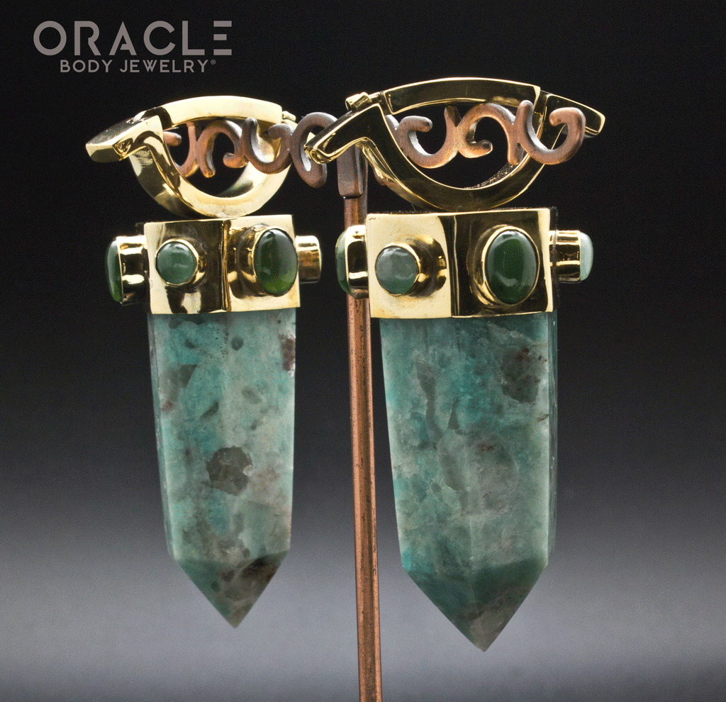Zuul Weights with Amazonite and Nephrite Jade Accents