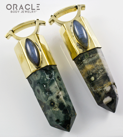 Zuul Weights with Ocean Jasper and Labradorite and Old Stock Ocean Jasper