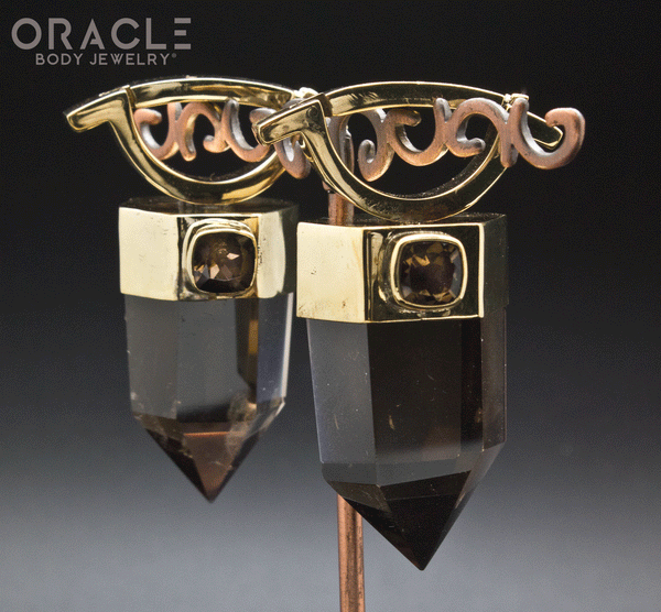 Zuul Weights with Smoky Quartz and Faceted Smoky Quartz and Nephrite Jade Accents