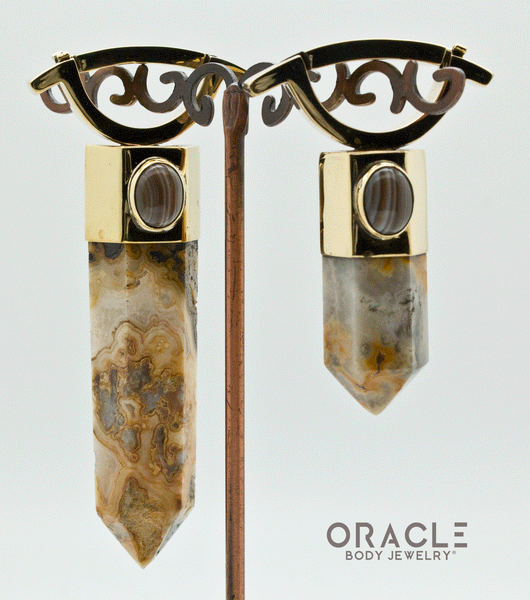 Zuul Weights with Crazy Lace Agate and Botswana Agate Accents